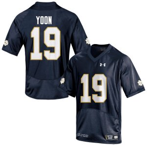Notre Dame Fighting Irish Men's Justin Yoon #19 Navy Blue Under Armour Authentic Stitched College NCAA Football Jersey QSS0299PW